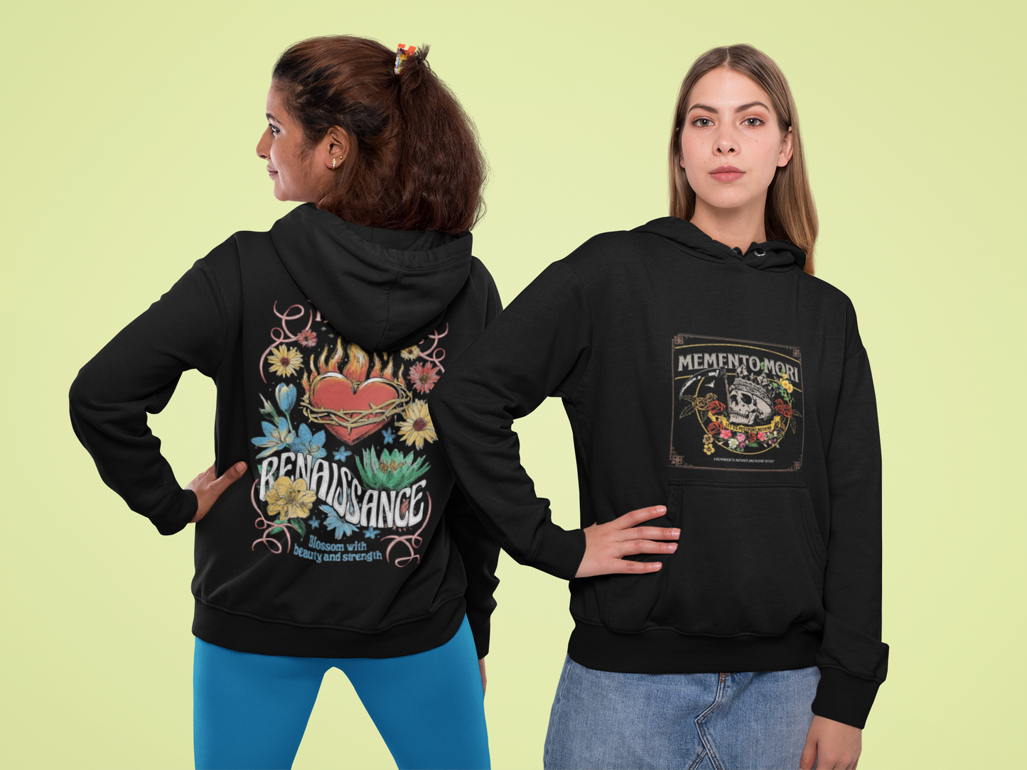 Memento Mori Skull Crown Hoodie – Gothic Streetwear