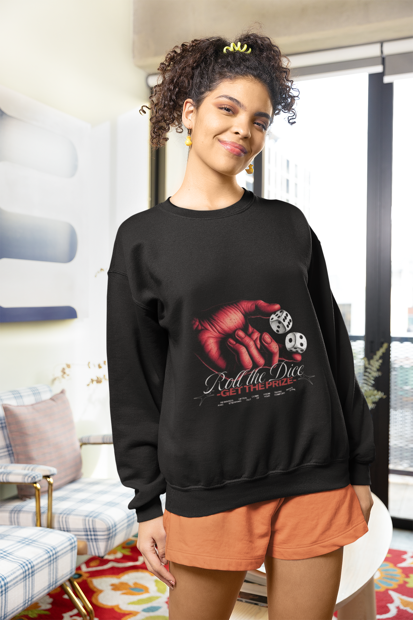 Roll The Dice – Unisex Graphic Sweatshirt | Risk. Reward. Repeat.
