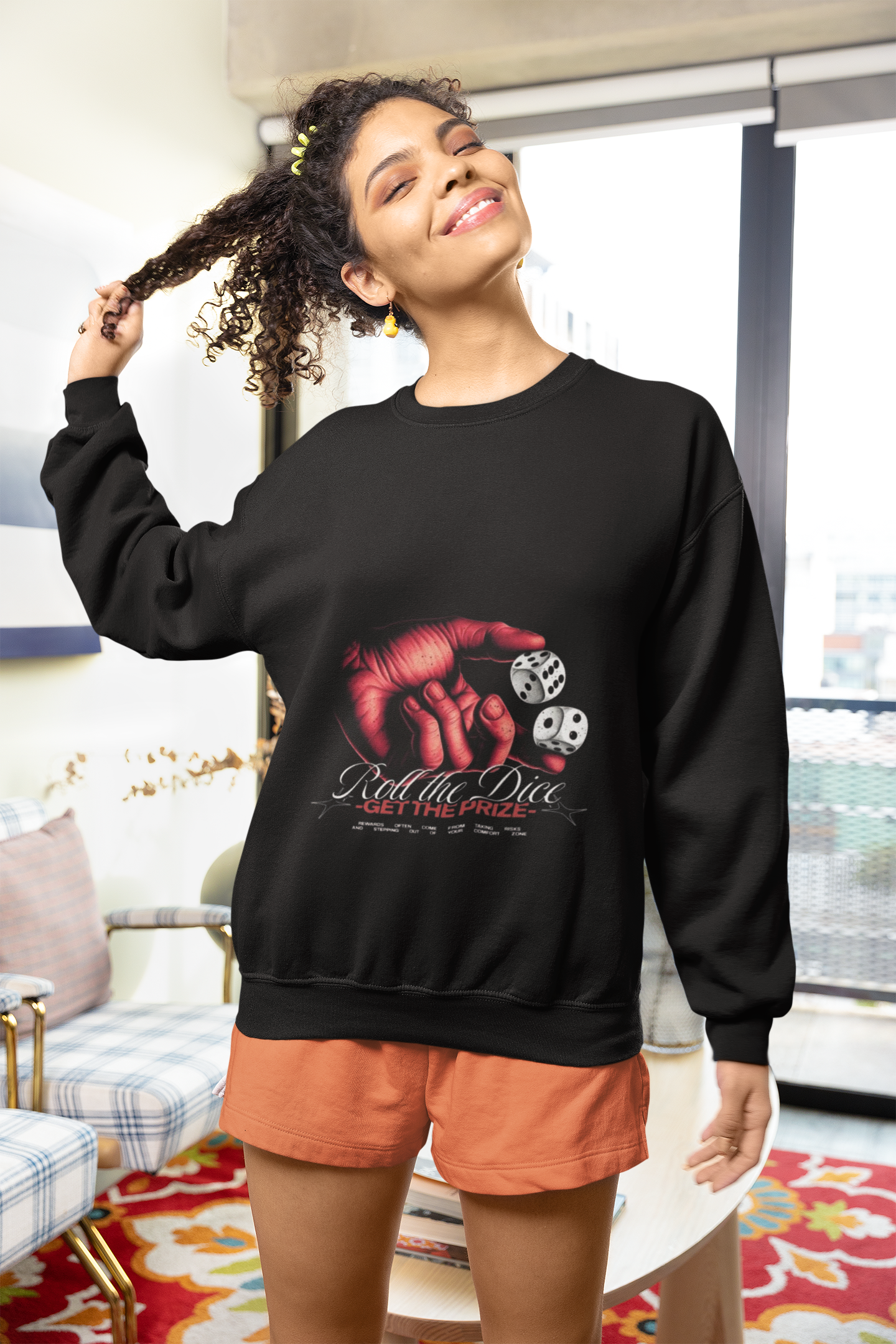 Roll The Dice – Unisex Graphic Sweatshirt | Risk. Reward. Repeat.