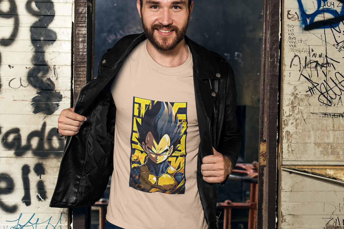 Oversized Tee – Saiyan Warrior Graphic (Anime Inspired)